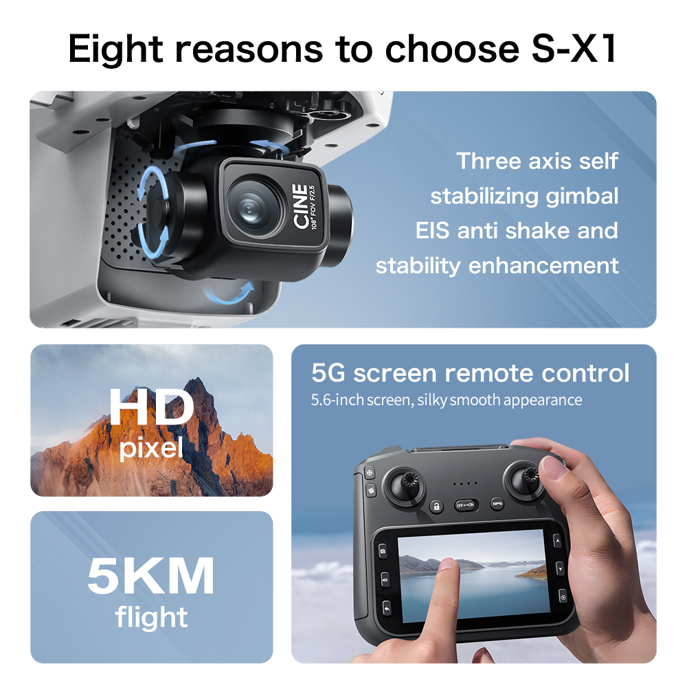 Original S-X1 GPS Foldable RC  - огляд і ціна Drone Gps Mount